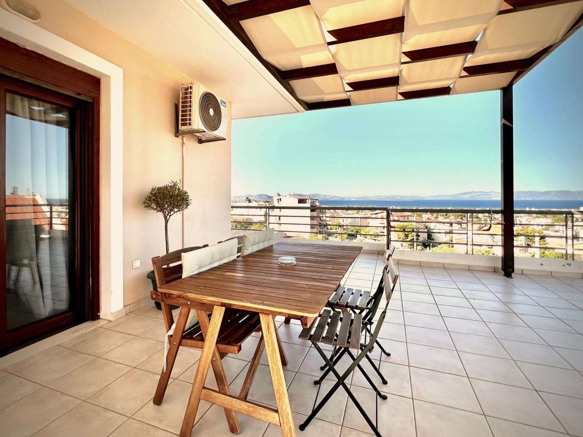 Sunrise Studio With Unhindered View To The Sea. Néa Mákri Exteriör bild