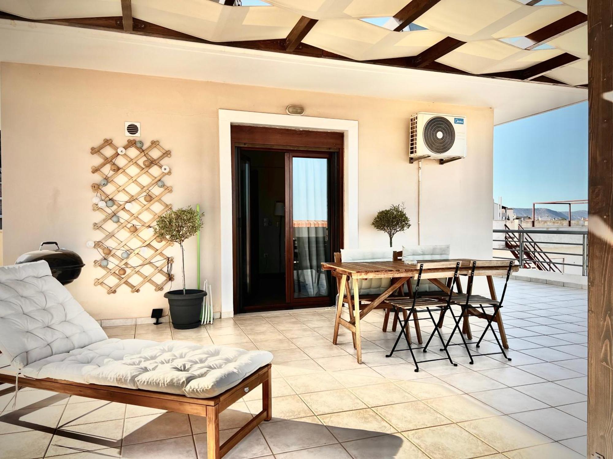 Sunrise Studio With Unhindered View To The Sea. Néa Mákri Exteriör bild